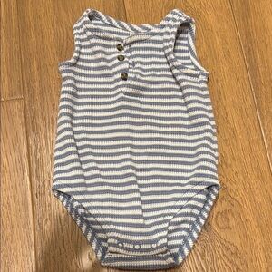 Carter's Blue and White Striped Bodysuit